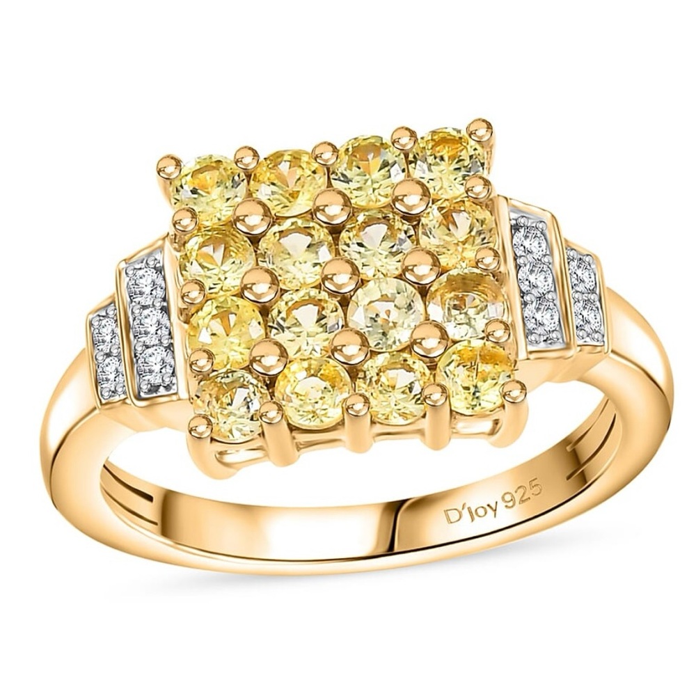 Yellow Genuine Sapphire Ring Size 7